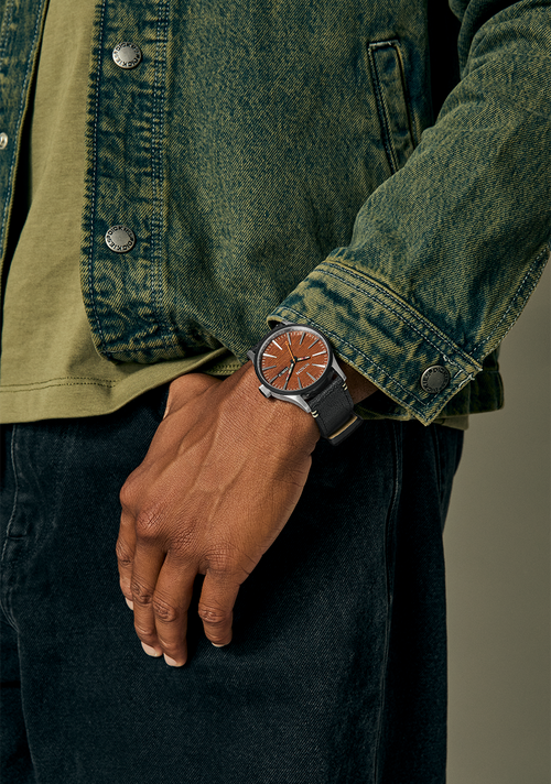 Sentry Leather - Silver / Rosewood / Black