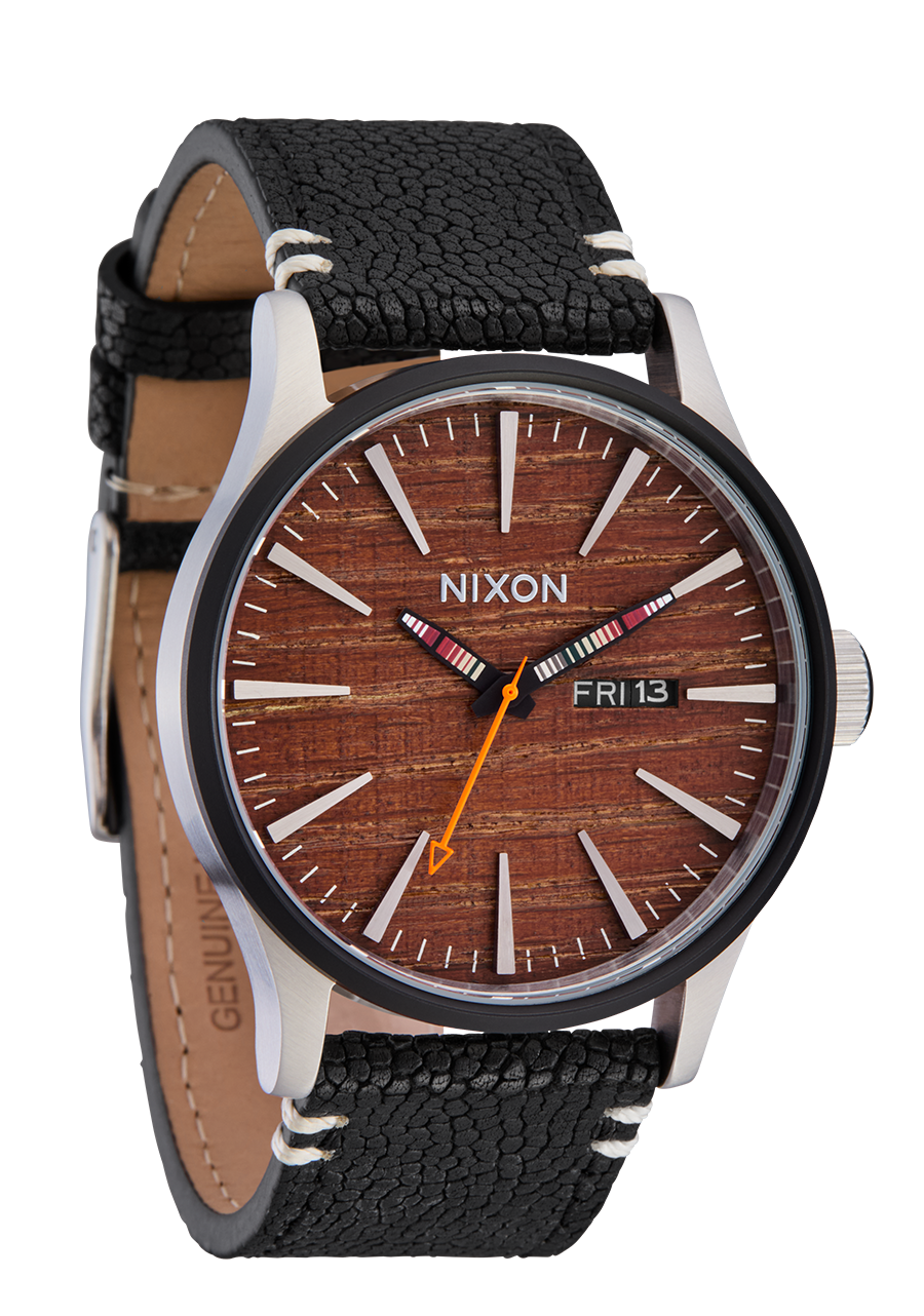 Sentry Leather - Silver / Rosewood / Black View 2