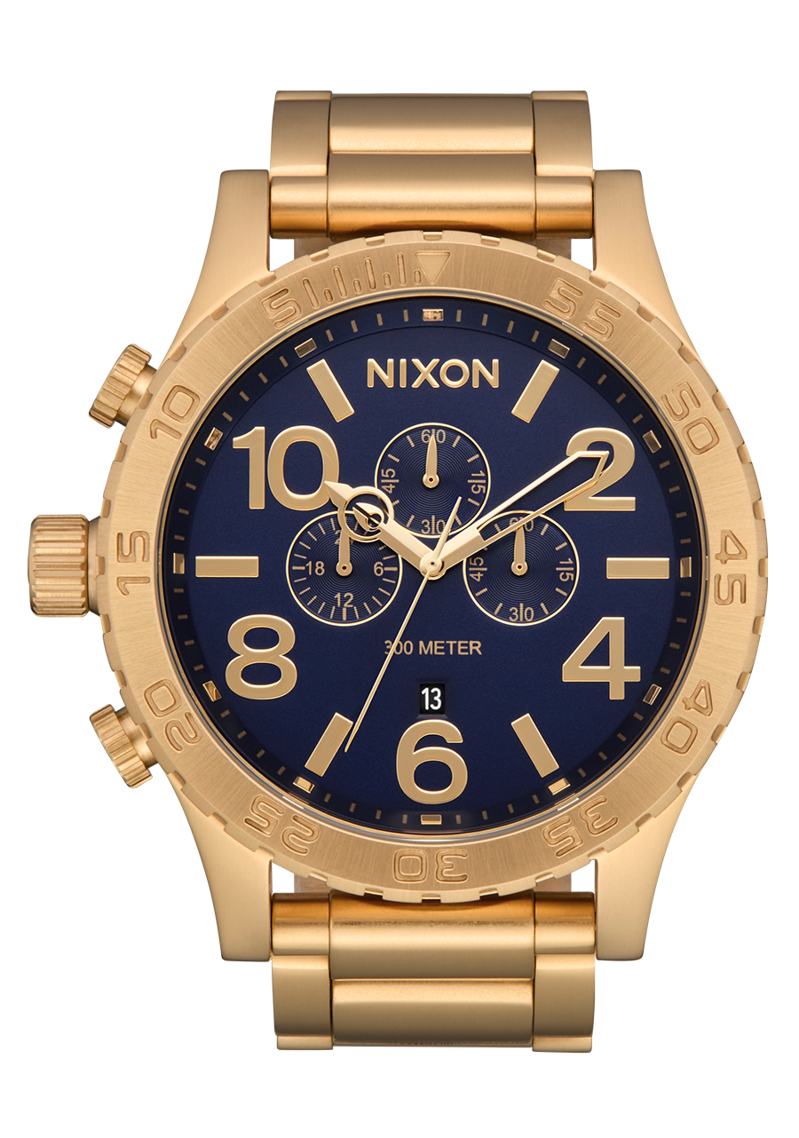51-30 Chrono - Gold / Blue Sunray / Gold View 1