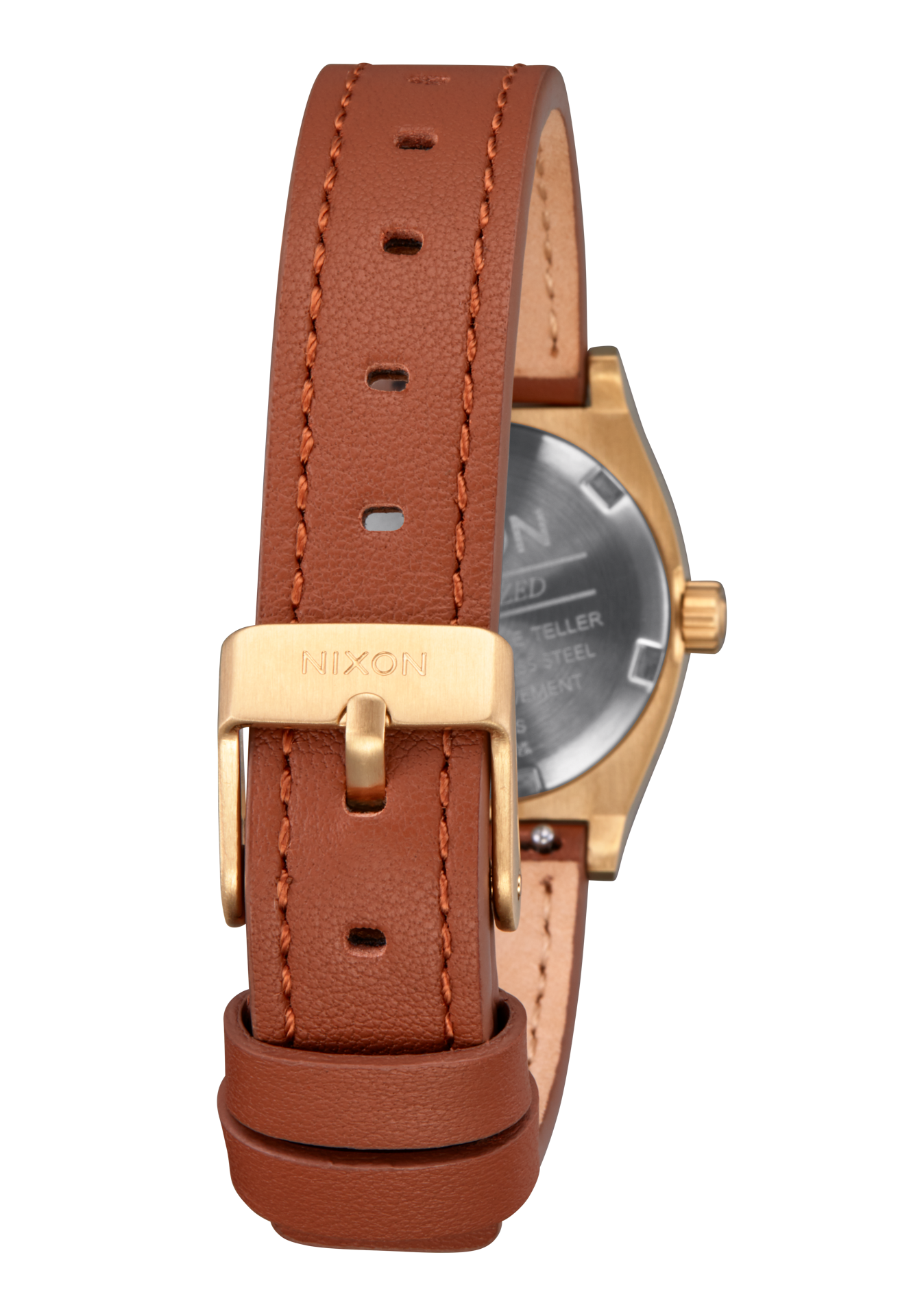 Small Time Teller Leather - Light Gold / White Sunray View 4