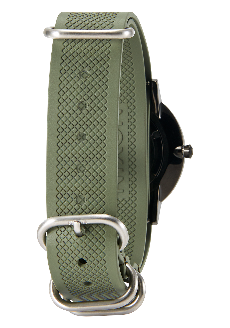 20mm FKM Rubber One Piece Band - Olive View 5