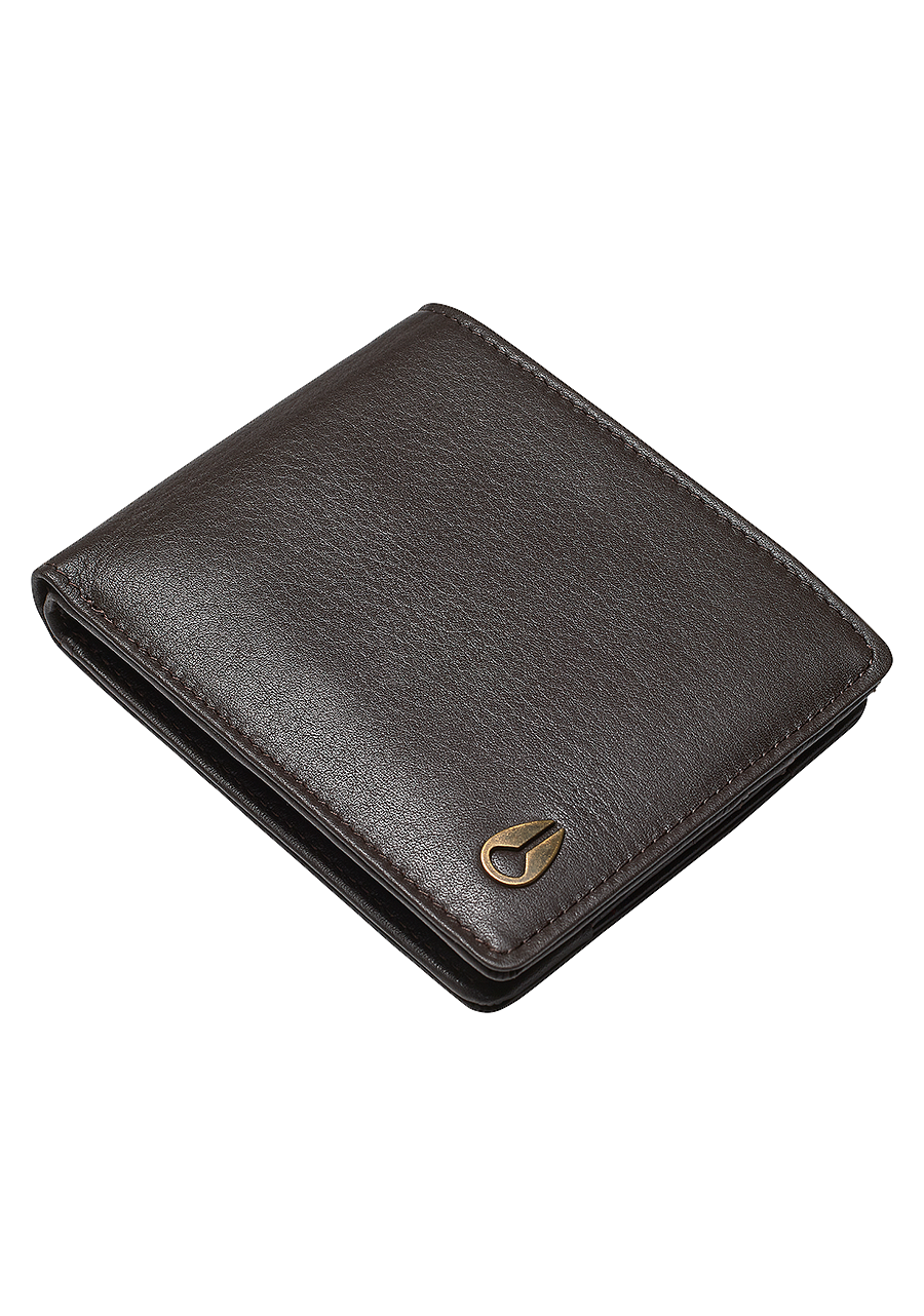 Pass Leather Wallet - Brown View 1