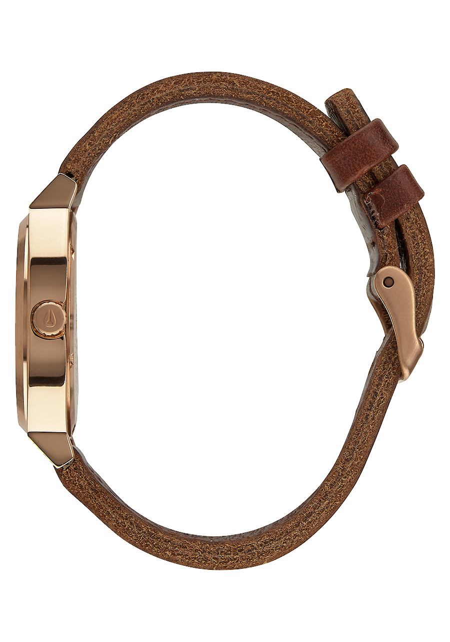 
Nixon Time Teller Analog Watch - Rose Gold / Gunmetal / Brown - View 2