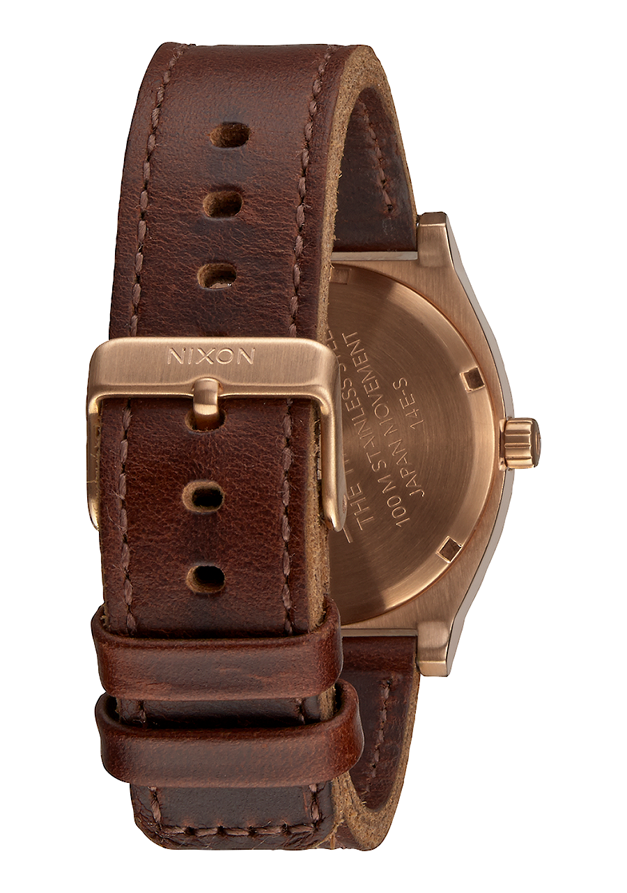 
Nixon Time Teller Analog Watch - Rose Gold / Gunmetal / Brown - View 3