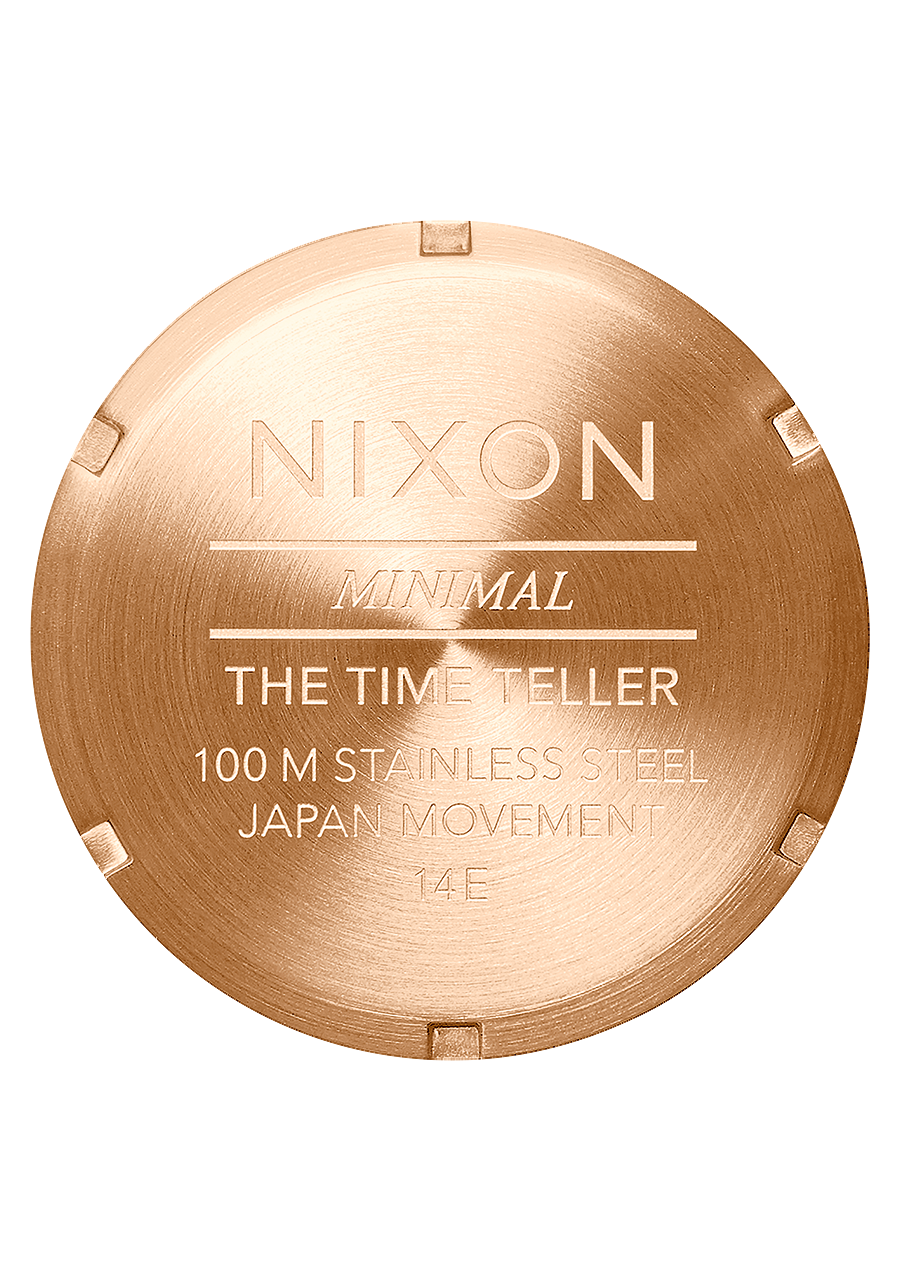 
Nixon Time Teller Analog Watch - Rose Gold / Gunmetal / Brown - View 4
