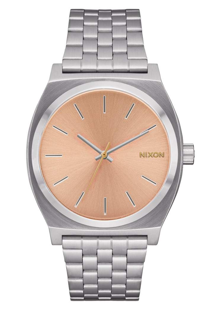 
Nixon Time Teller Analog Watch - Silver / Coral - View 1