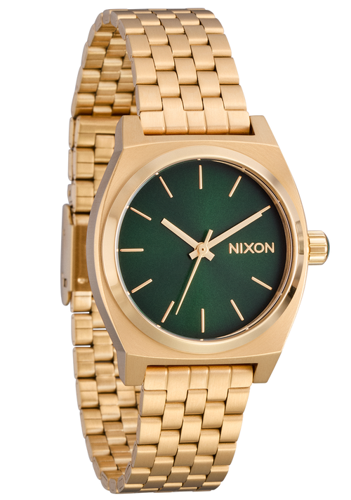 Medium Time Teller - Gold / Green Sunray