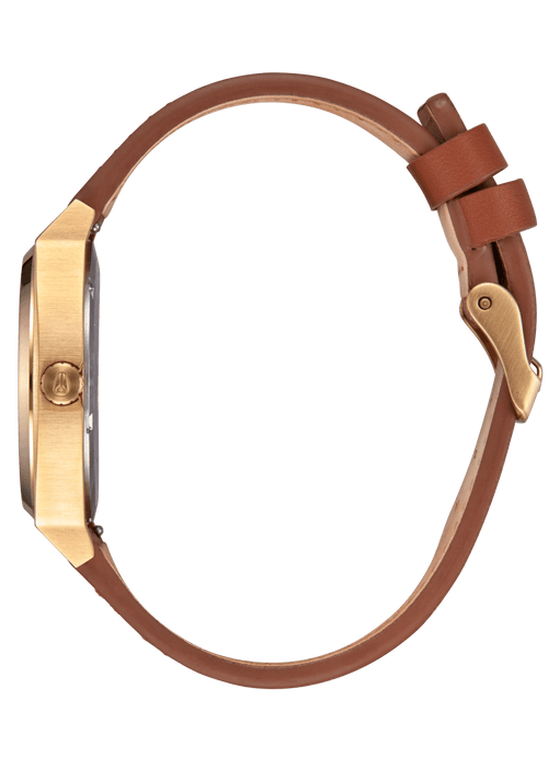 Time Teller Leather - Light Gold / White Sunray