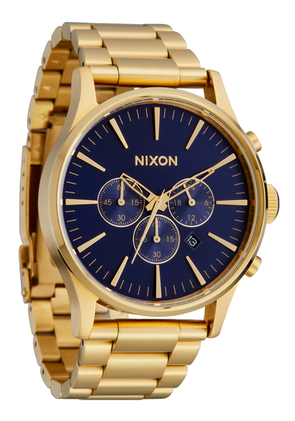 Sentry Chrono - Gold / Blue Sunray View 2