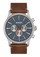 Sentry Chrono Leather - Lt Gunmetal / Basalt / Sienna