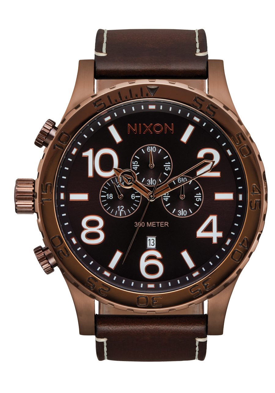 NIXON 51-30 Chrono Leather Watch - A1392-5240-00 NIXON, WATCH NIXON 51-30 Chrono Leather Watch - A1392-5240-00 NIXON, WATCH
