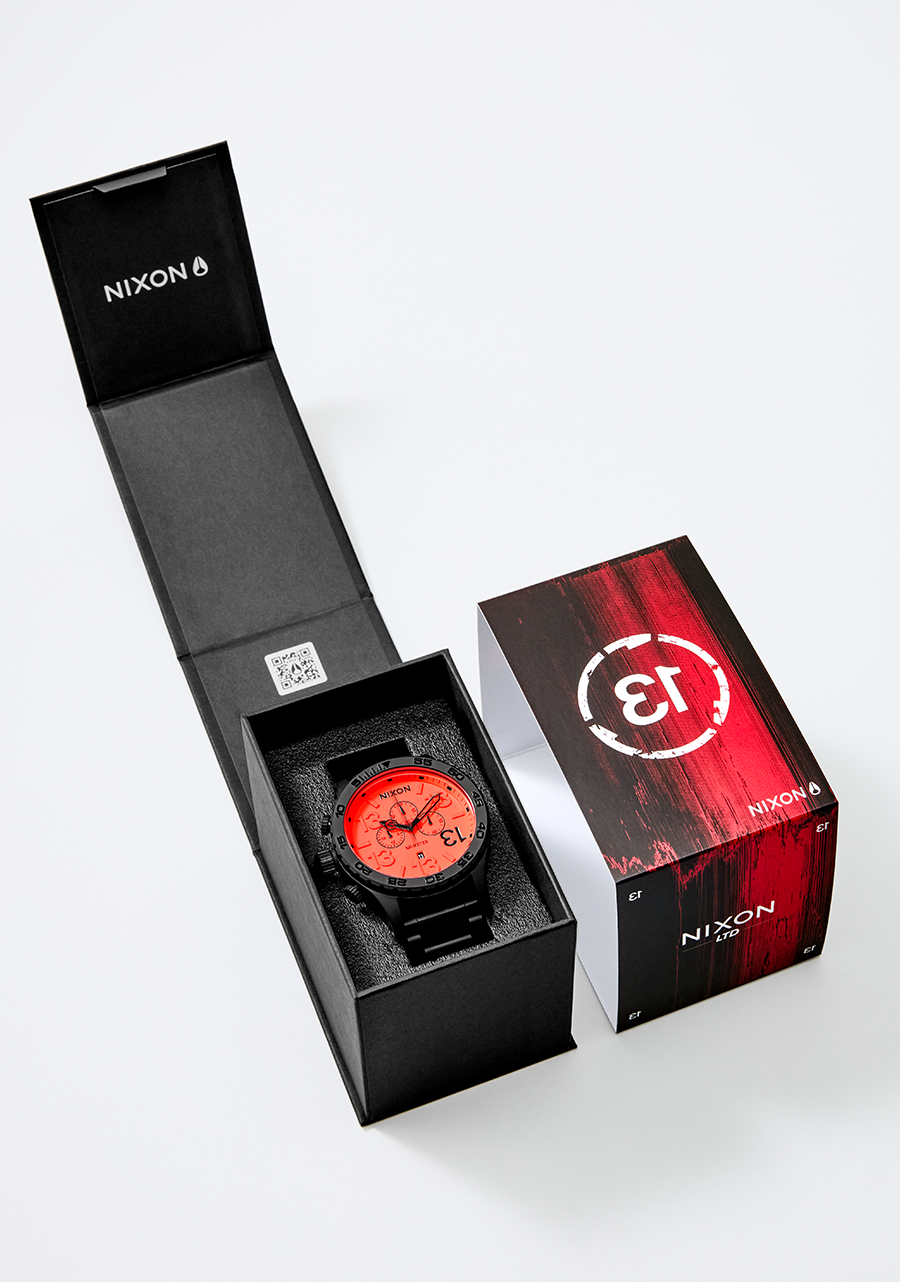 51-30 Chrono Friday the 13th Edition - Super Black / Neon Red / AU View 6