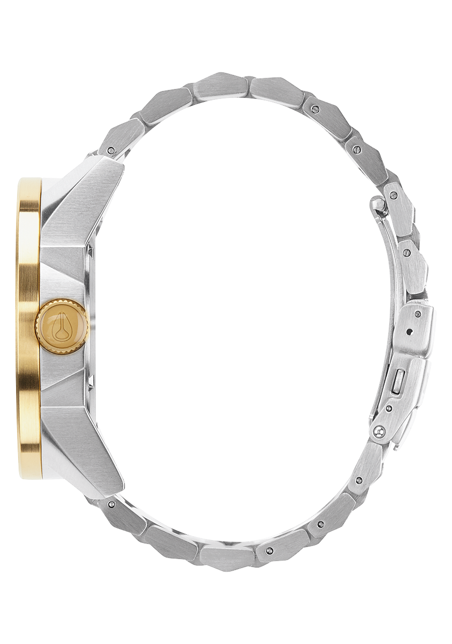 
Nixon Corporal Stainless Steel Analog Watch - Gold / Blue Sunray - View 2