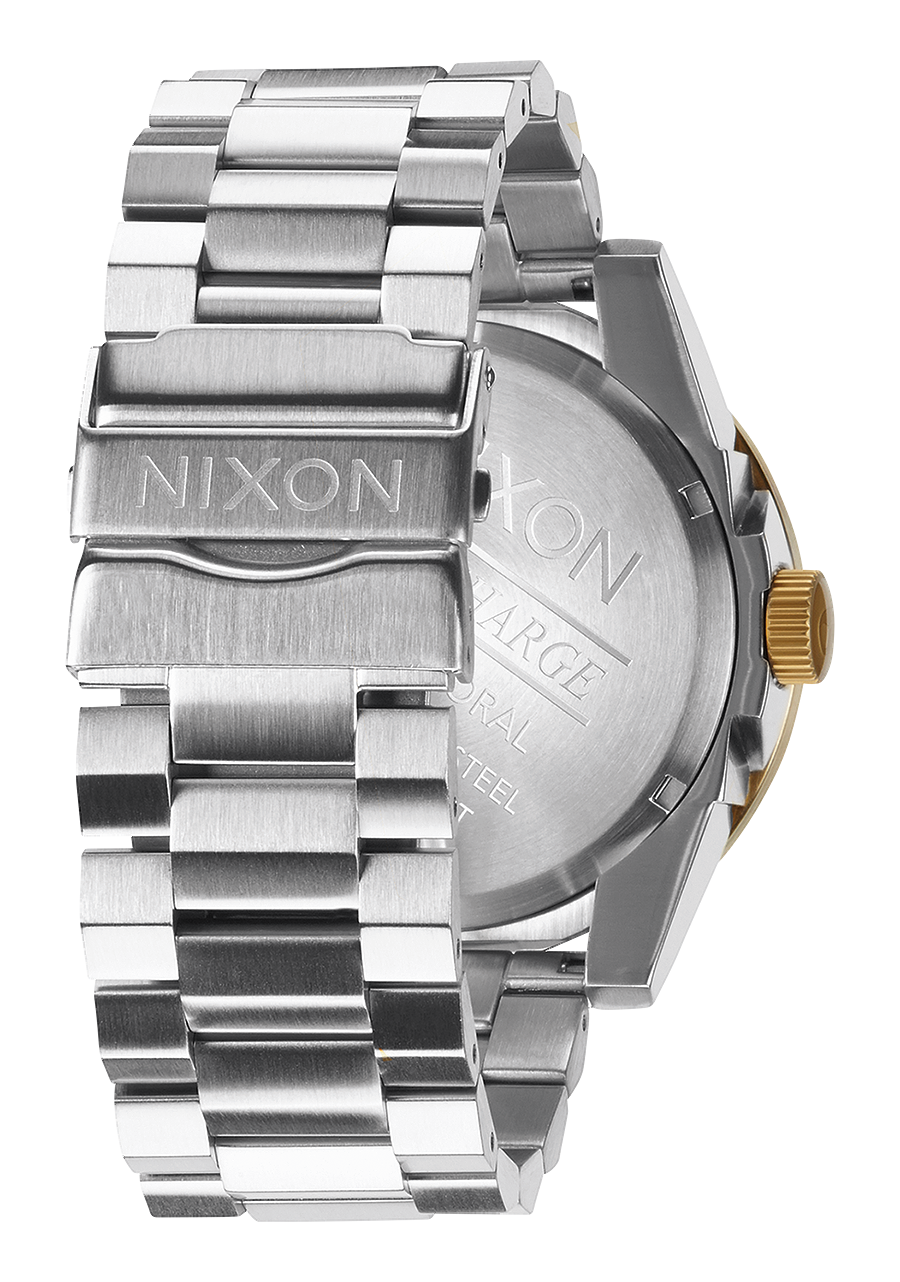 
Nixon Corporal Stainless Steel Analog Watch - Gold / Blue Sunray - View 3