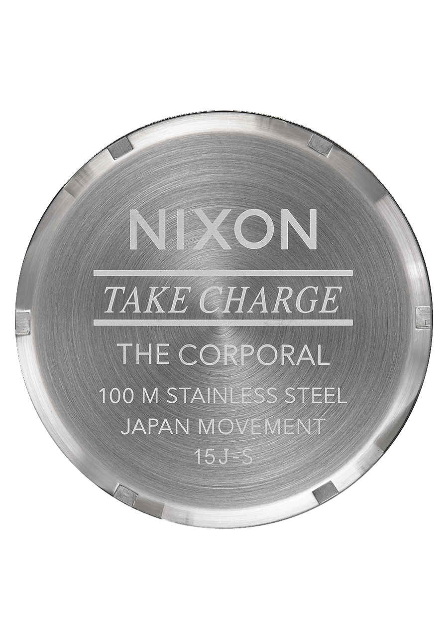 
Nixon Corporal Stainless Steel Analog Watch - Gold / Blue Sunray - View 4