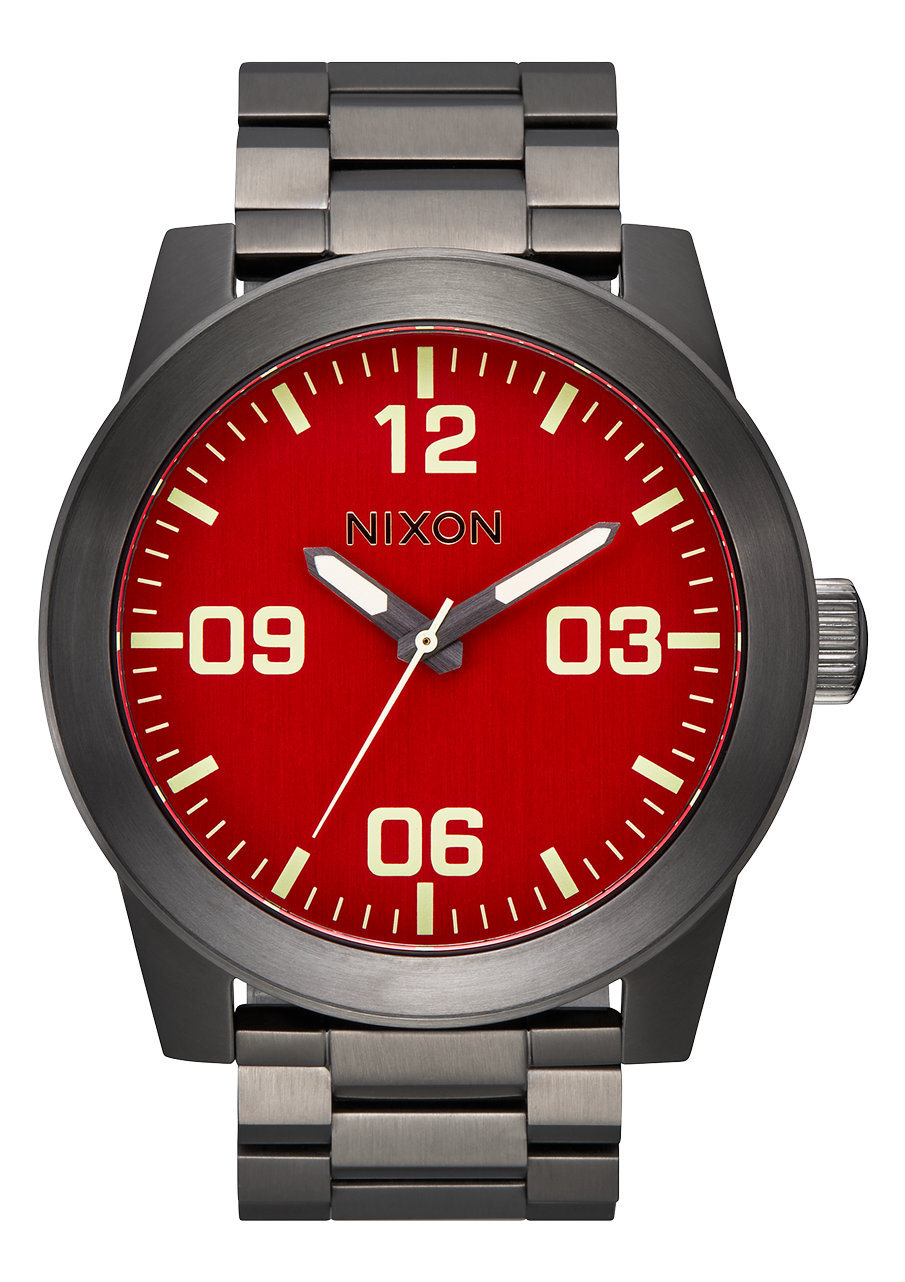 Corporal Stainless Steel Watch Red Gunmetal Men s Stainless