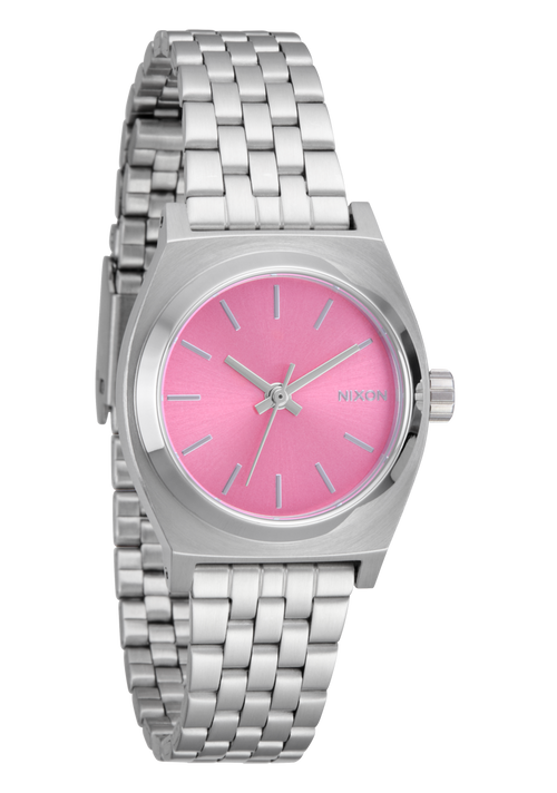 
Nixon Small Time Teller Analog Watch - Silver / Pink - View 2