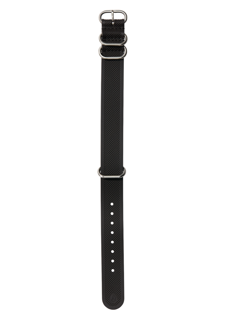 20mm FKM Rubber One Piece Band - Black