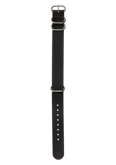 20mm FKM Rubber One Piece Band - Black