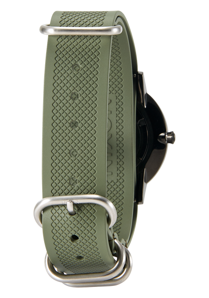 20mm FKM Rubber One Piece Band - Olive View 5