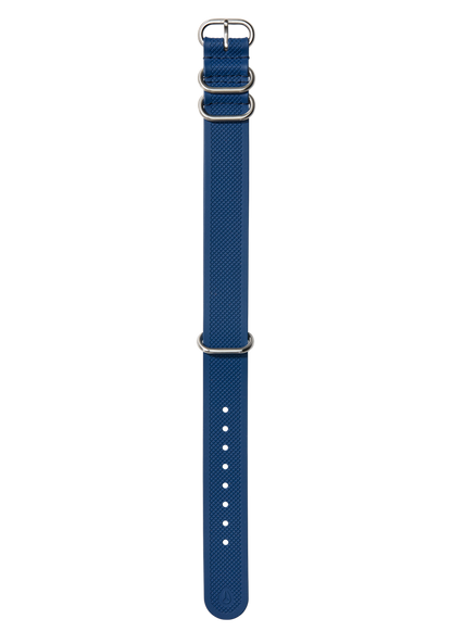 20mm FKM Rubber One Piece Band - Navy / Blue View 1