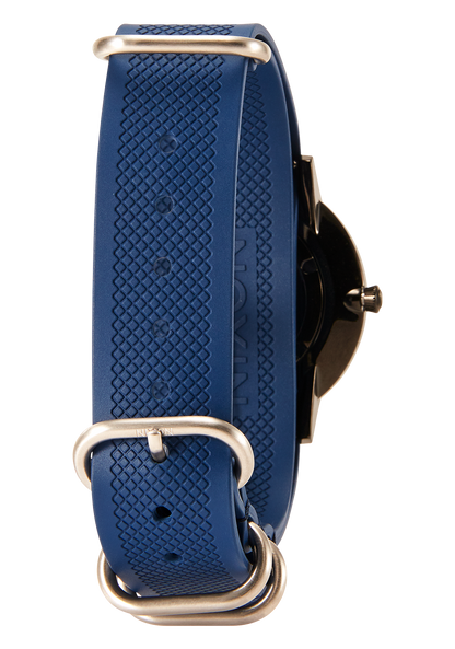 20mm FKM Rubber One Piece Band - Navy / Blue View 5