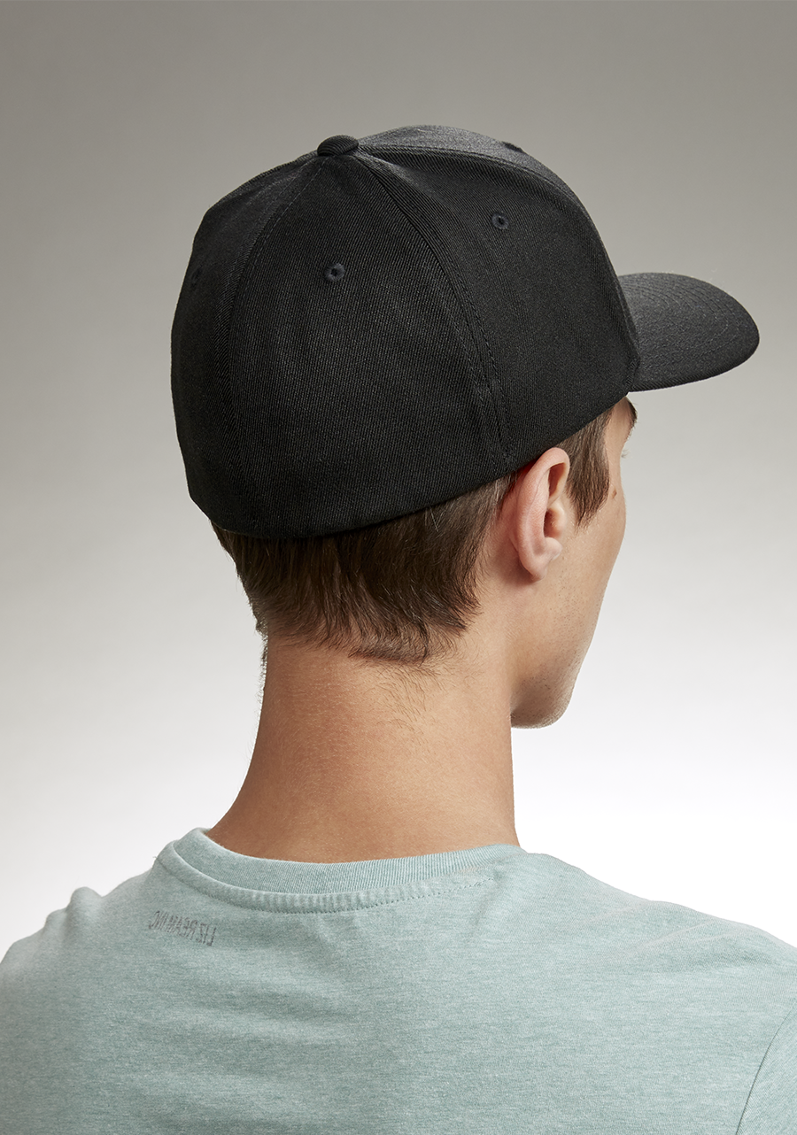 Deep Down Flexfit Athletic Fit Hat - Black / Red View 6