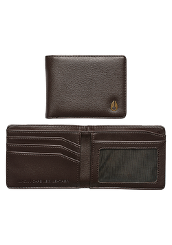 Cape Vegan Leather Wallet - Brown