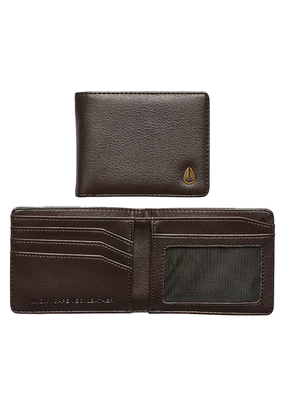 Cape Vegan Leather Wallet - Brown