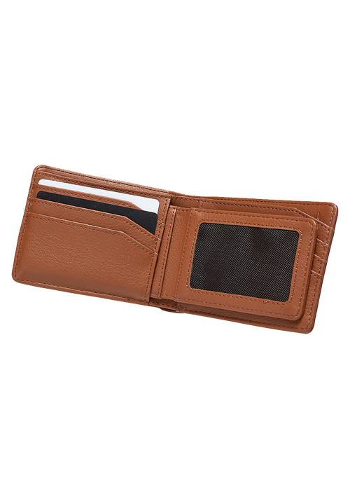 Pass Vegan Leather Wallet - Saddle