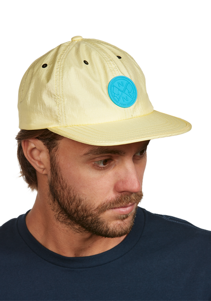 Flight Strapback Hat - Light Yellow / Aqua View 6