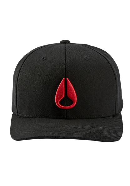 Deep Down Snapback - Black / Red View 3