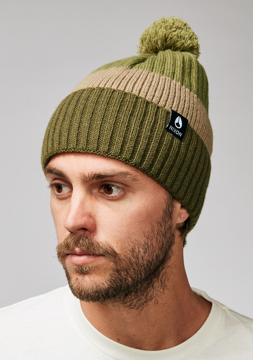 Schrader Pom Beanie - Olive / Multi