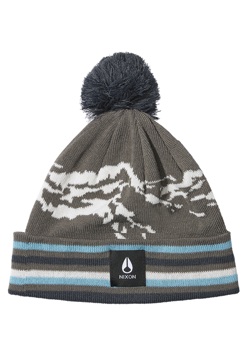 Ridge Pom Beanie - Gray / Multi