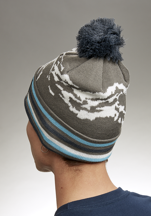 Ridge Pom Beanie - Gray / Multi